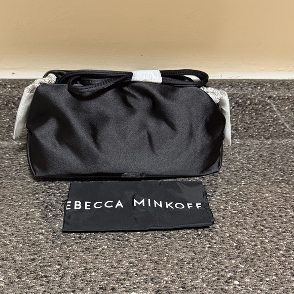 Rebecca Minkoff Handbags - Rebecca Minkoff Black Satin clutch/crossbody bag NWT